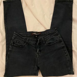 🐬BDG urban outfitters grazer cigarette ankle crop black denim jeans low rise 25